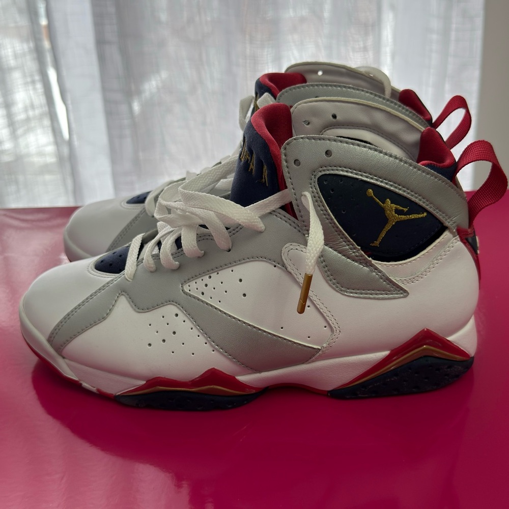 Jordan Sneakers White Red Gold